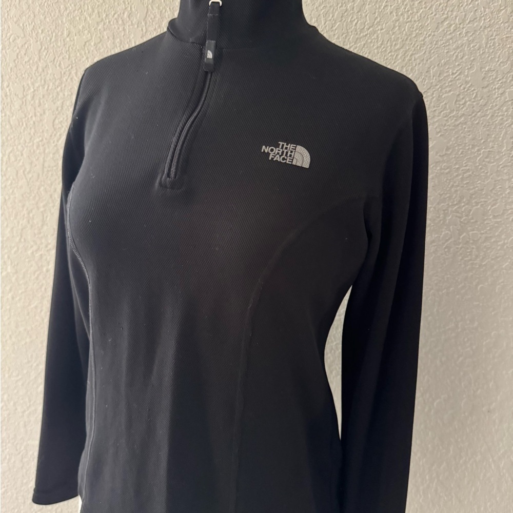 The North Face‎ Vapor Wick 1/4 Zip Pullover Jersey Black **Small EUC - Picture 3 of 12
